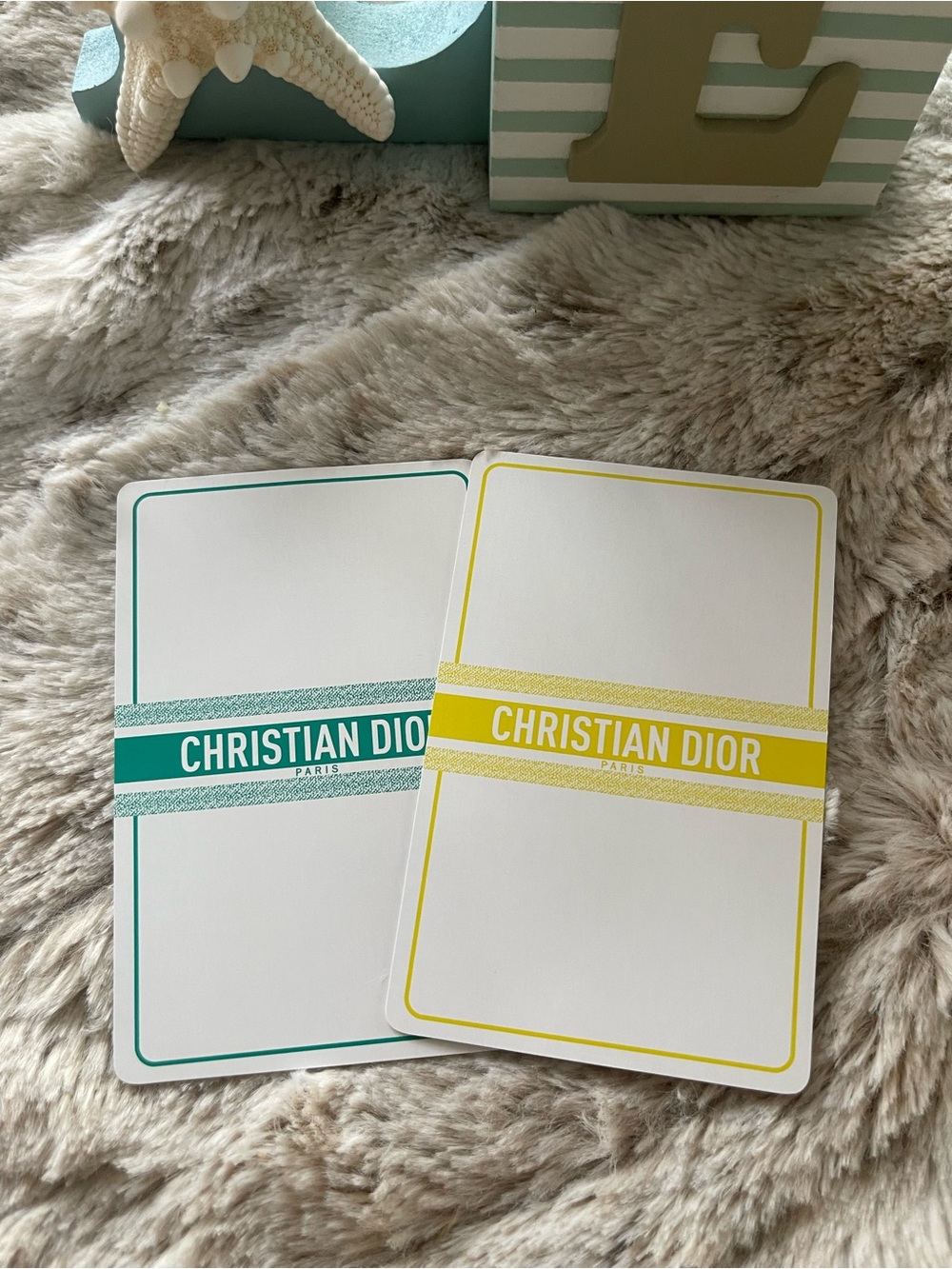 Christian Dior Playing Cards - Yellow & Teal Accents GWP